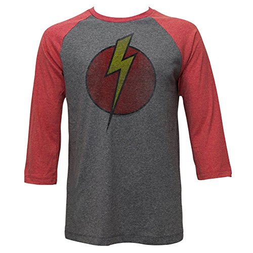 Unbekannt Flash Gordon Herren Langarmshirt Gr. L, Gray Heather/Red Heather von DressCode