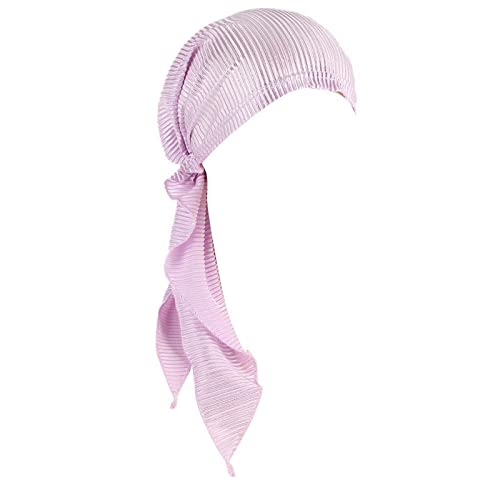 Unbekannt Kopftuch Damen Turban Elegante Elastic Headwrap Bandana Kopfbedeckung Slouch Mütze Für Chemo Haarausfall Krebs Chemotherapie Haarverlust Lila von Unbekannt