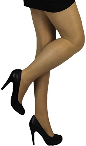 Unbekannt Lycra STRUMPFHOSE glänzend 40 den viele Farben (S/M 36-38, beige natur) von Unbekannt