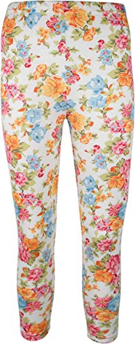 Unbekannt Mädchen Kinder Leggings Hose Blumen Motiv 100% Baumwolle (116-122, 5) von Unbekannt