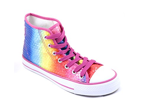 Unbekannt Pailletten Schuhe Glitzer 36-42 Damen & Herren 9 Farben (36, Regenbogen/Bunt) von Unbekannt