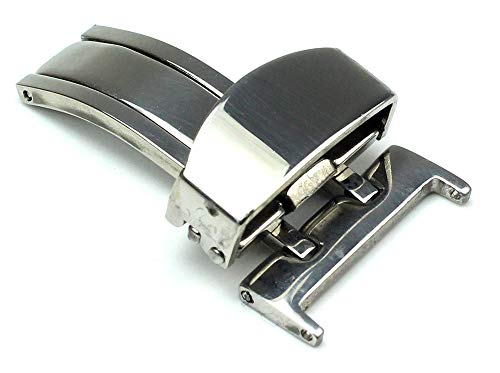Unbekannt Sulla 16mm Silberne Edelstahl 316L Faltschließe für Uhrenarmbänder von Unbekannt
