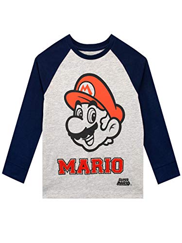 Super Mario Mädchen Langarmshirt Grau 110 von Super Mario