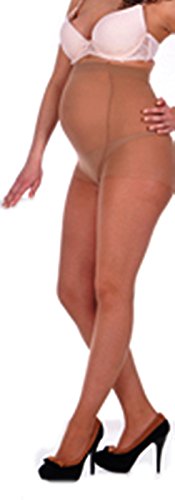 Unbekannt Super bequeme UMSTANDSSTRUMPFHOSE LYCRA GESCHMEIDIG 20 DEN FARBEN Schwangerschaft (L - XL, Beige/Visone) von Unbekannt