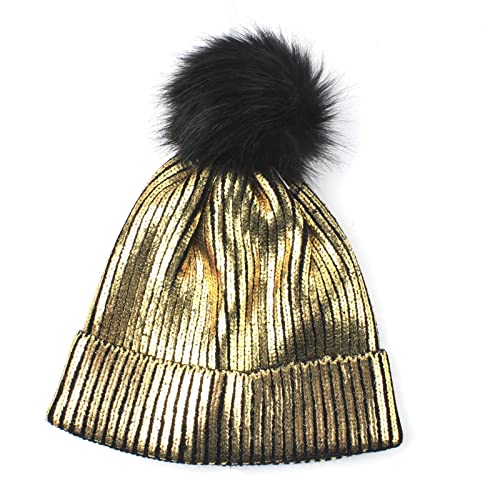 Unbekannt Winter-Hut Jersey Baumwolle Klassische Kappen Gefüttert Wintermütze Warm Outdoor Sport Hüte Beanie Satin Warm Winter Damen Wintersport Grobstrick Mütze von Unbekannt