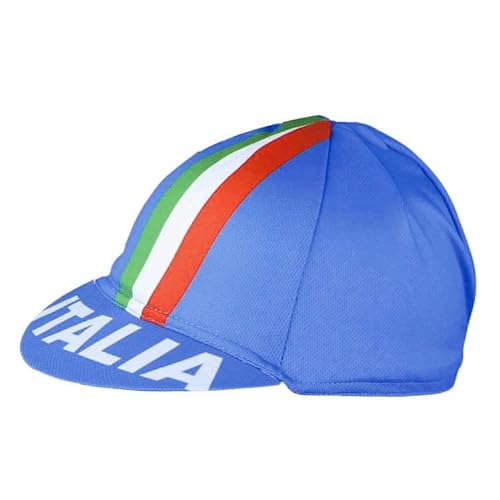 Unbekannt World Tour Team Italia Fahrradkappe für Damen und Herren, Fahrradmütze unter Helm, Italien, Einheitsgröße von Unbekannt