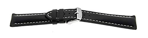 VK von Buran01.com Uhrenarmband Kalbsleder Glatt Extra Stark Schwarz/Weiße Naht 20mm Watch Strap VK von Buran01.com Uhrenarmband Kalbsleder Glatt Extra Stark Schwarz/Weiße Naht 20mm Watch Strap von Unbekannt