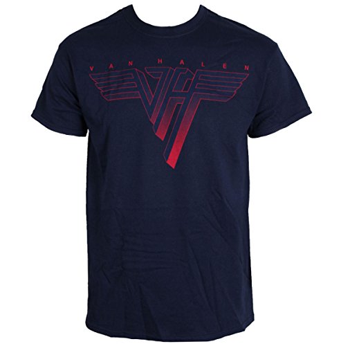 Van Halen Herren Van Halen – Classic Logo Short Sleeve T-Shirt Gr. Medium, Blau von Unknown