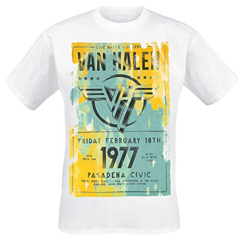 Van Halen Pasadena 1977 T-Shirt weiß XL von Unbekannt