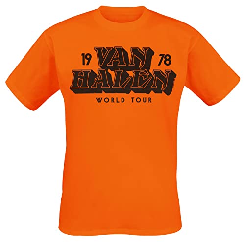 Van Halen Tour 1978 Männer T-Shirt orange XL 100% Baumwolle Band-Merch, Bands von Unbekannt