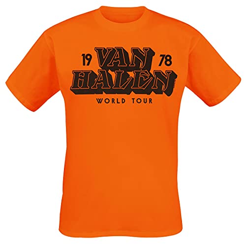 Van Halen Tour 1978 Männer T-Shirt orange XXL 100% Baumwolle Band-Merch, Bands von Unbekannt