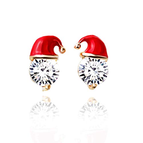 Weihnachtsohrringe für Mädchen, modisch, Santa Christmas Hat Rhinestone Design Studs Cool Jewellery Geschenk für Frauen von Unbekannt