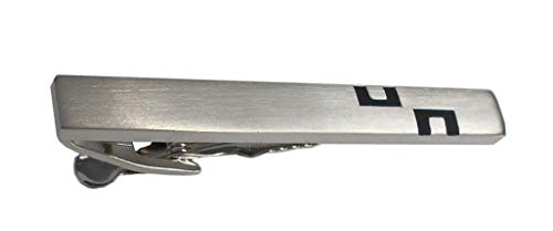 edle Krawattennadel Krawattenhalter silbern matt + schwarz gelackt ca. 5,7 cm lang + Silberbox von Unbekannt