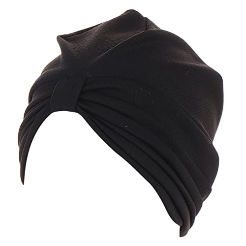 in der Lage Kopfbedeckung -Hut-Kappe Ethnischer böhmischer Blumen-Haar-Abdeckungs-Wickel-Turban-Kopfbedeckungs-Turban (Black, One Size) von Generic