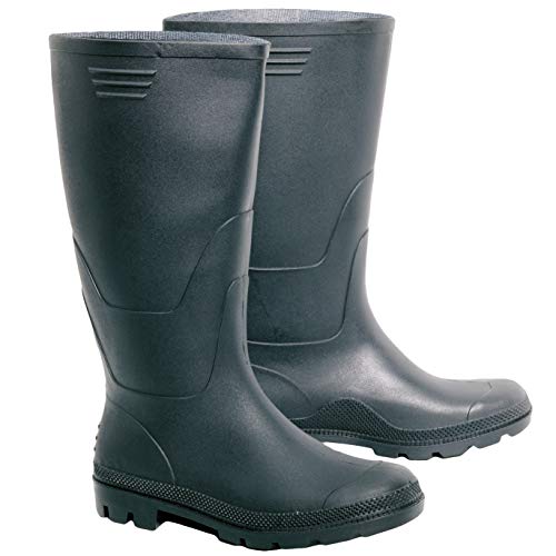 schwarze Gummistiefel aus PVC für Damen und Herren Gr 36 bis 48 (36) von Unbekannt