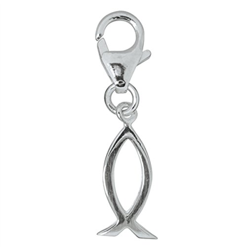 Charm-Anhänger - Ichthys (Fisch) - 925er Silber - echtes Silber von Unbekanntr