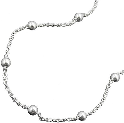 Fußkettchen Ankerkette Fußkette 12 x Kugel 925 Silber Damen 25 cm x 1,3 mm Schmuck Kette Fuß von Unbespielt