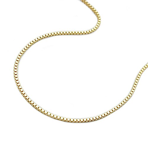 Goldkette Halskette Kette Venezianerkette 375 Gelbgold 9 kt Collier Damen Anhängerkette verschiedene Längen Breite 0,7 mm, Kettenlänge:38 cm von Unbespielt