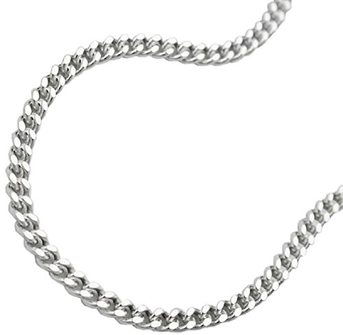 Kette Halskette Silberkette 925 Silber Damen Panzerkette 2 x diamantiert für Frauen Länge 60 cm x 2 mm Anhängerkette Silber von Unbespielt