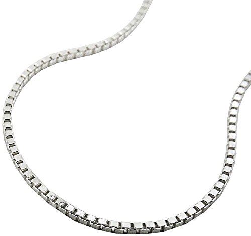Kette Halskette Silberkette 925 Silber Damen Venezianerkette für Frauen Breite 1 mm Kettenlänge: 45 cm Anhängerkette von Unbespielt