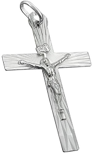 Kettenanhänger Religiöses Kreuz Jesus 34 x 21 mm Silber 925 inkl. kleiner Schmuckbox von Unbespielt