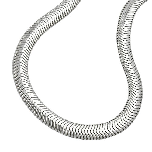 Kette Halskette Silberkette 925 Silber Damen flach Schlangenkette für Frauen Breite 6 mm Kettenlänge: 42 cm Anhängerkette von Unbespielt