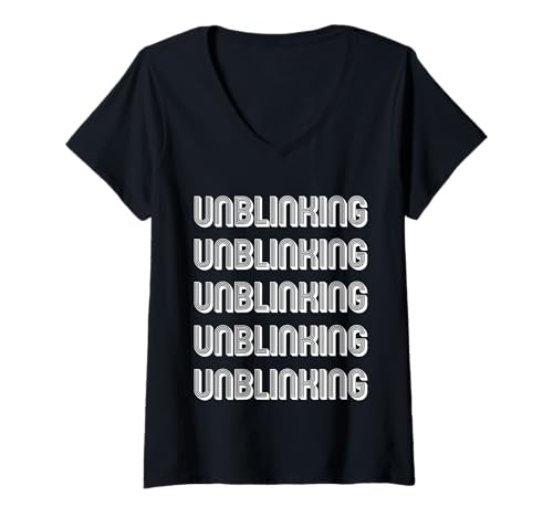 Damen Blinkt nicht T-Shirt mit V-Ausschnitt Damen Blinkt nicht T-Shirt mit V-Ausschnitt von Unblinking Apparel