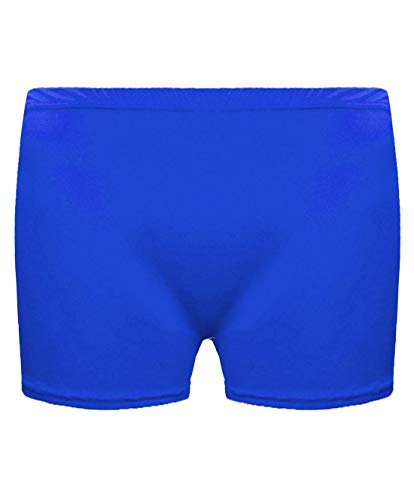 Unbranded Mädchen Microfiber Hot Pants Kurze Hose Tanzen Fitness-Studio Stretch Shorts Alter 5-12 (Alter 11-12, Königsblau) von Unbranded