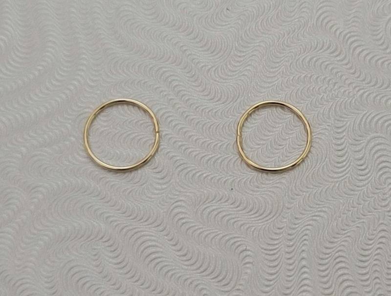 Ue Gold Zierliche Hoop 24G Knorpel Piercing Ringe 14K Fill Nasenring von UnbridledEssenceLLC