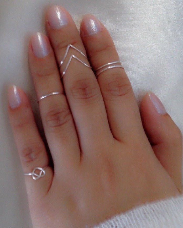 5Er Set Silber Filled Midi Ringe Stapelbares Aus 5 Ungezügelten Essenzen von UnbridledEssenceLLC