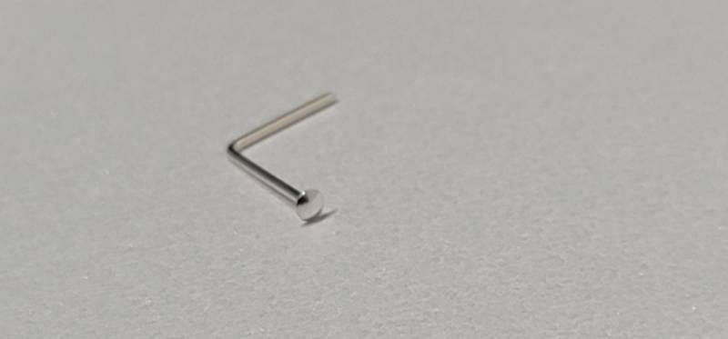 sterling Silber Dome Nasenstecker - 22 Gauge L Form Nasenstift von UnbridledEssenceLLC