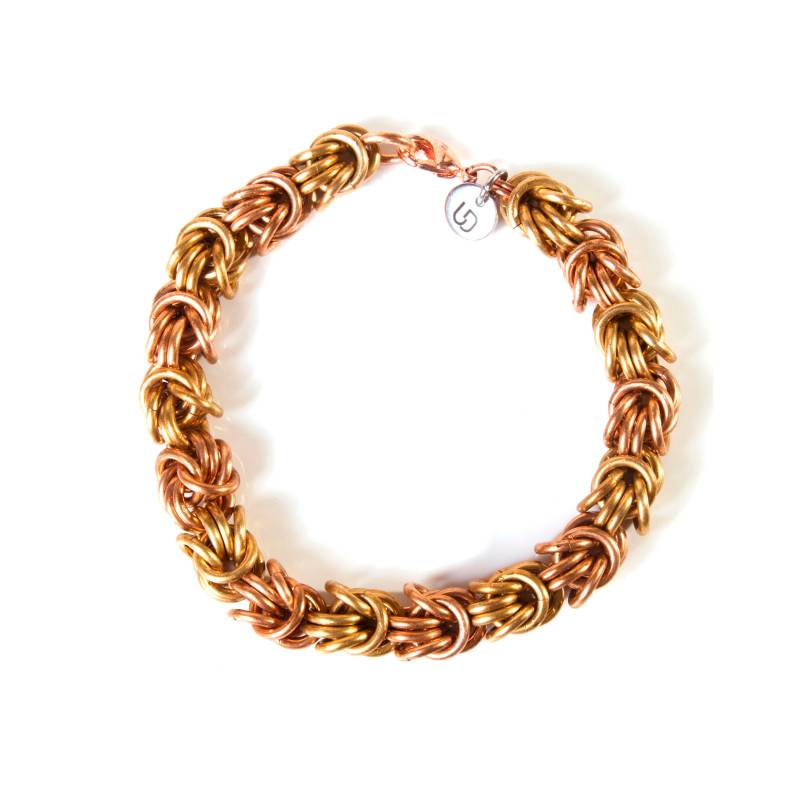 Kupfer Messingschacht Bracelet/Masculine Solid Metal Armband/Viking/Mittelalter/Larp/Lrp/Live Action Roleplay Schmuck/Rosetta Kupfer Messingschacht Bracelet/Masculine Solid Metal Armband/Viking/Mittelalter/Larp/Lrp/Live Action Roleplay Schmuck/Rosetta von UnchainedDesignUK