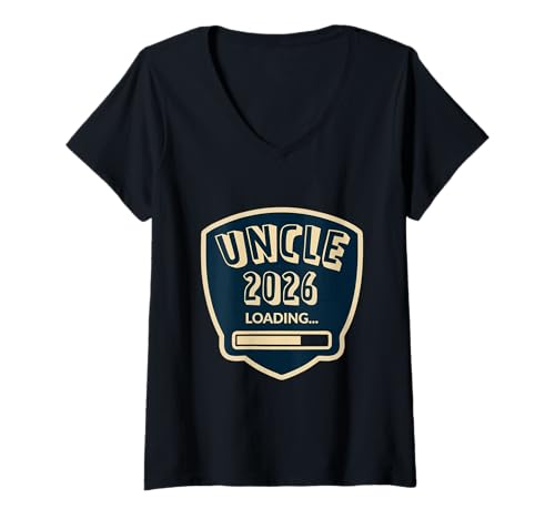 Damen Onkel 2026 Ankündigung T-Shirt mit V-Ausschnitt von Uncle 2026 Loading