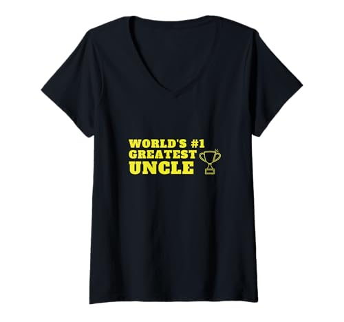 Damen World's #1 Greatest Oncle, Best Uncle Ever T-Shirt mit V-Ausschnitt Damen World's #1 Greatest Oncle, Best Uncle Ever T-Shirt mit V-Ausschnitt von Uncle Life