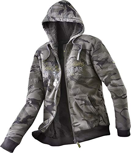 Sweatjacke mit Berberfleece Futter, Farbe oliv camouflage, Gr.3XL von Uncle Sam Workwear