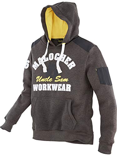 Uncle Sam Bekleidung Strickfleecehoodie Oliv Melange/gelb Oliv Melange/gelb m von Uncle Sam