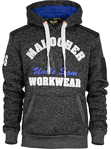 Uncle Sam Bekleidung Strickfleecehoodie schwarz/Marine/orange schwarz/Marine/orange l von Uncle Sam