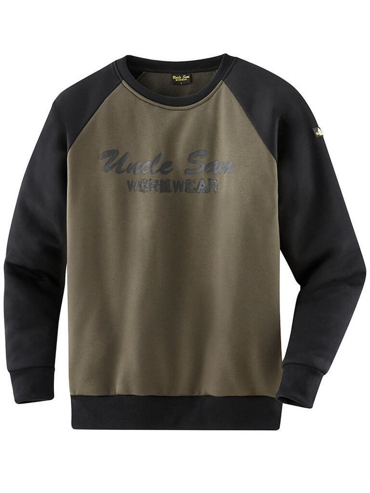 Uncle Sam Rundhalspullover Herren Sweatshirt mit Front-Print - Arbeitspullover mit Rundhals von Uncle Sam