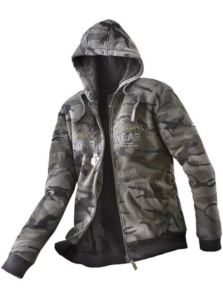 Uncle Sam Sweatjacke Sweatjacke oliv camouflage/schwarz von Uncle Sam