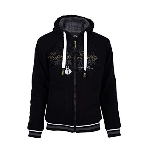 Uncle Sam Bekleidung Sweatjacke anthrazit/schwarz anthrazit/schwarz l von Uncle Sam