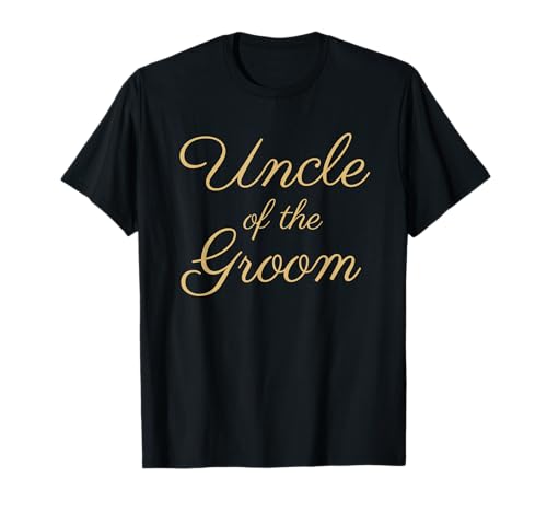 Herren Onkel des Bräutigams, Hochzeit und Braut, hellbraune Schrift T-Shirt Herren Onkel des Bräutigams, Hochzeit und Braut, hellbraune Schrift T-Shirt von Uncle of the Groom Wedding Shirts