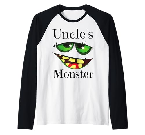 Uncle's Monster Halloween Jungen Mädchen Lustiges Kostüm Kinder Spaß Raglan von Uncle's Monster Halloween Boys Girls Funny Costume