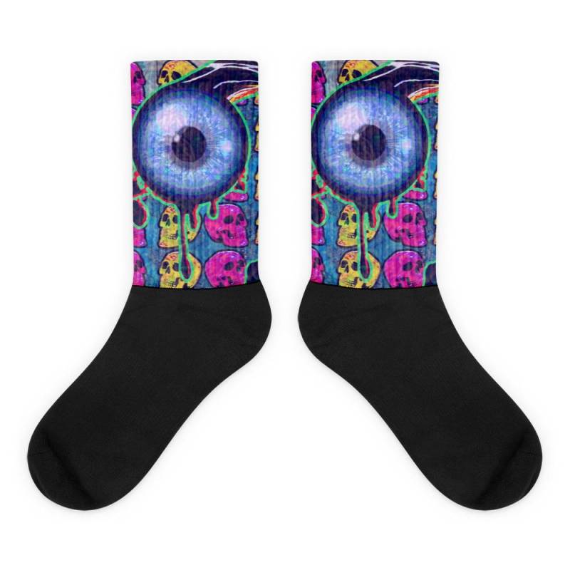 Augapfel Schwarzen Socken von UncleChickenbone