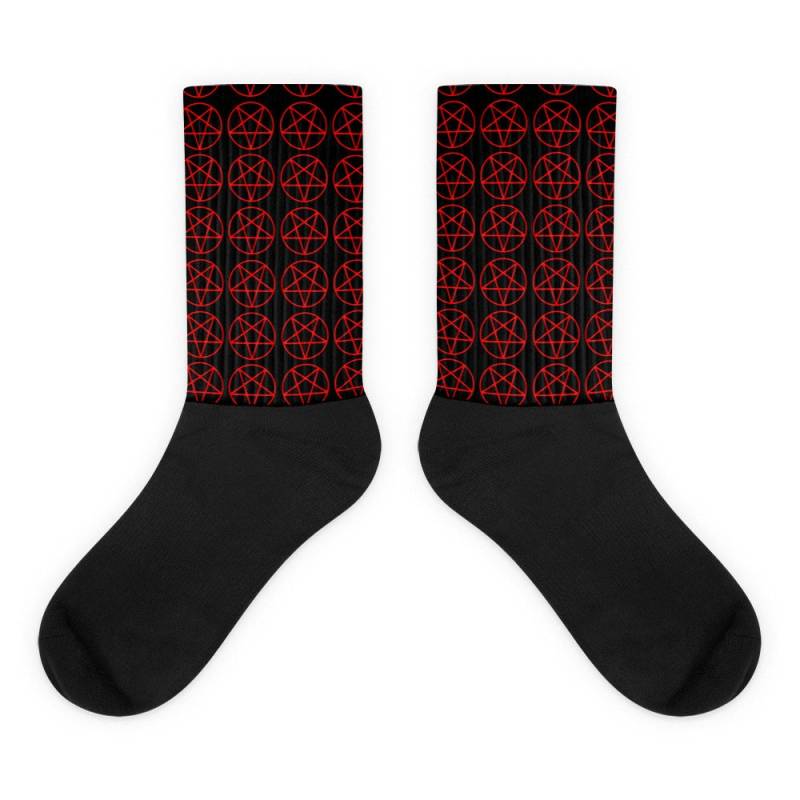 Pentagramm Schwarz Fuß Socken Pentagramm Schwarz Fuß Socken von UncleChickenbone