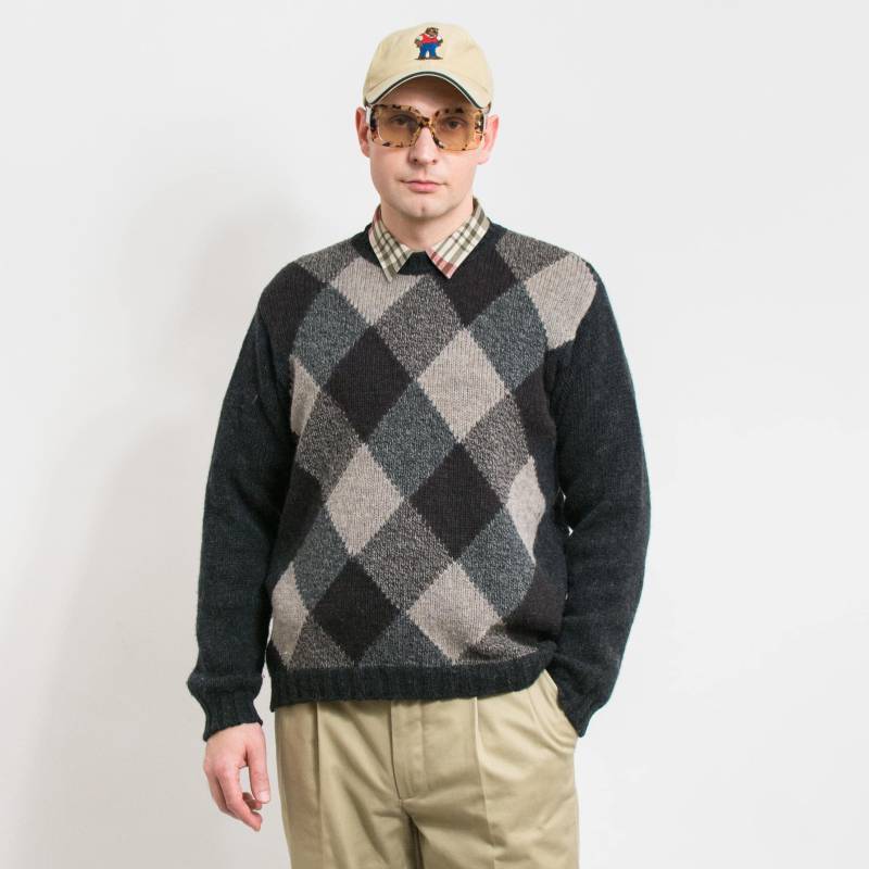 Benetton Pullover Vintage Preppy Wollpullover Männer L von UncleEdVintage