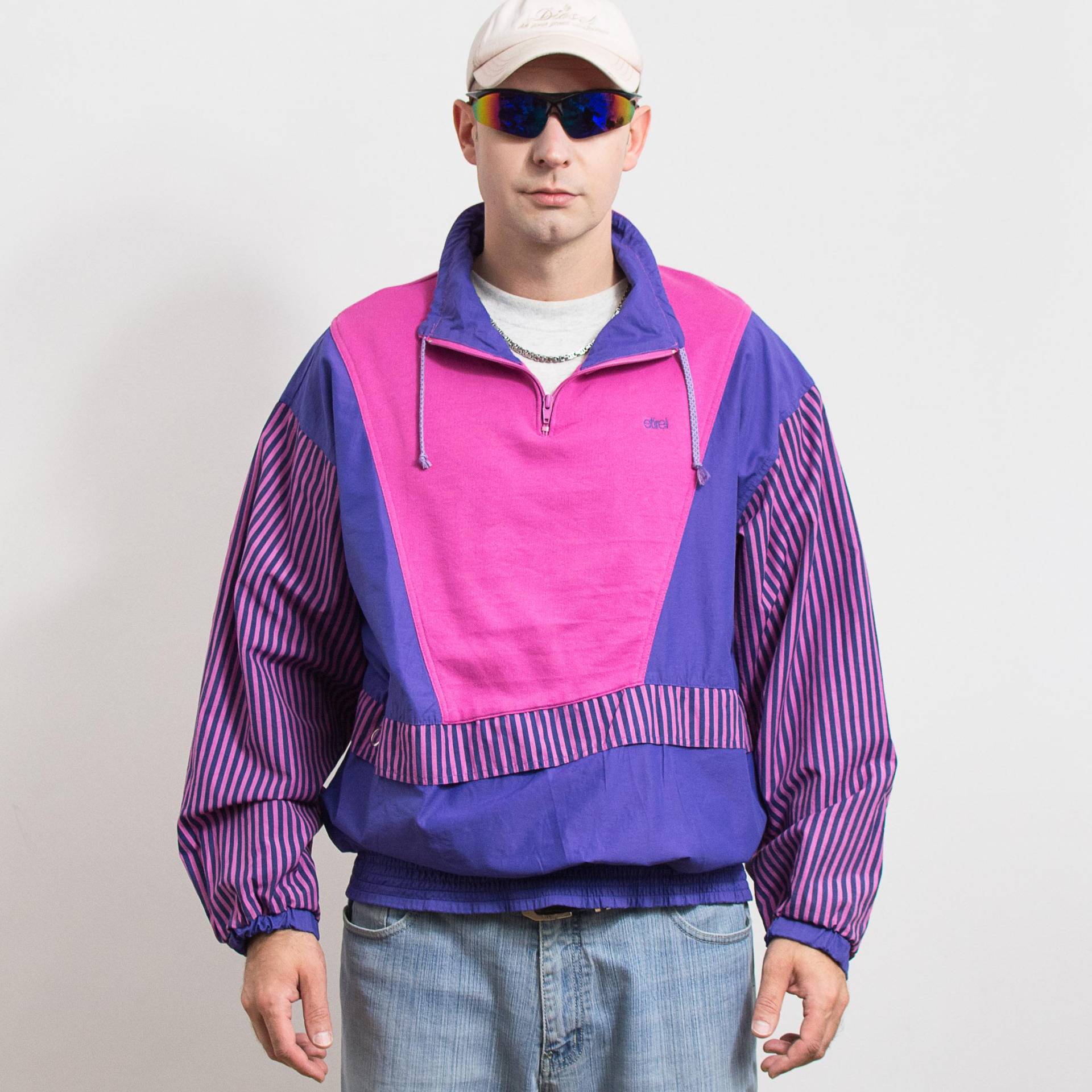 Etirel Vintage 90S Oversize Sweatshirt in Rosa Lila | Herren Xl von UncleEdVintage