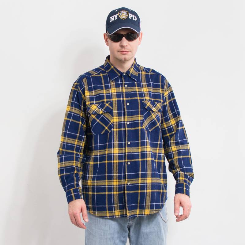 Flanellhemd Karobutton Down Tartan Männer Gr. Xxl/Xxxl von UncleEdVintage