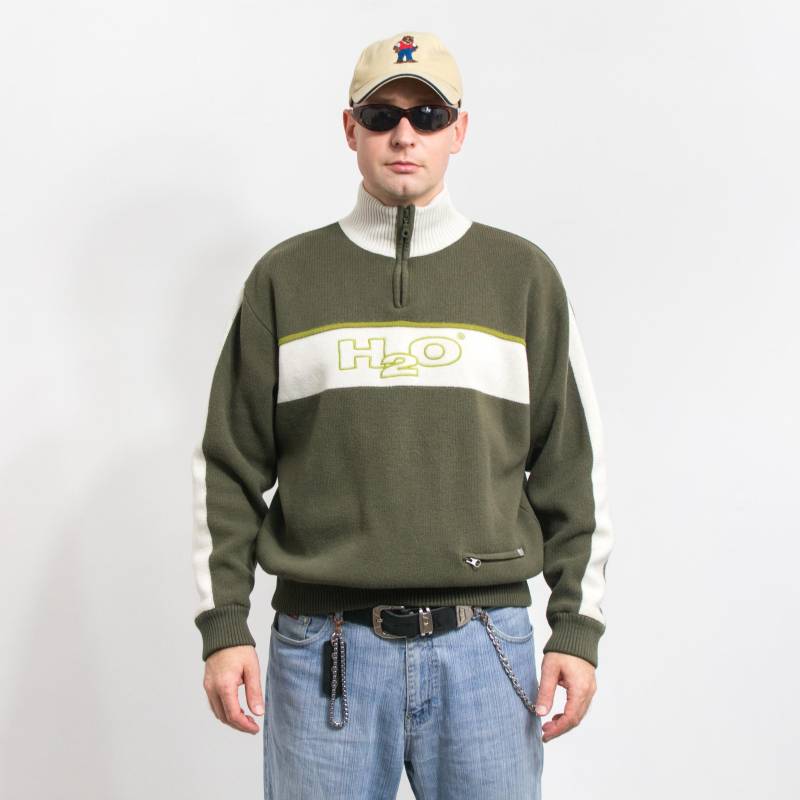 Gefütterter Wolle Pullover H2O Mockneck Winterpullover Männer Gr. Xxl von UncleEdVintage