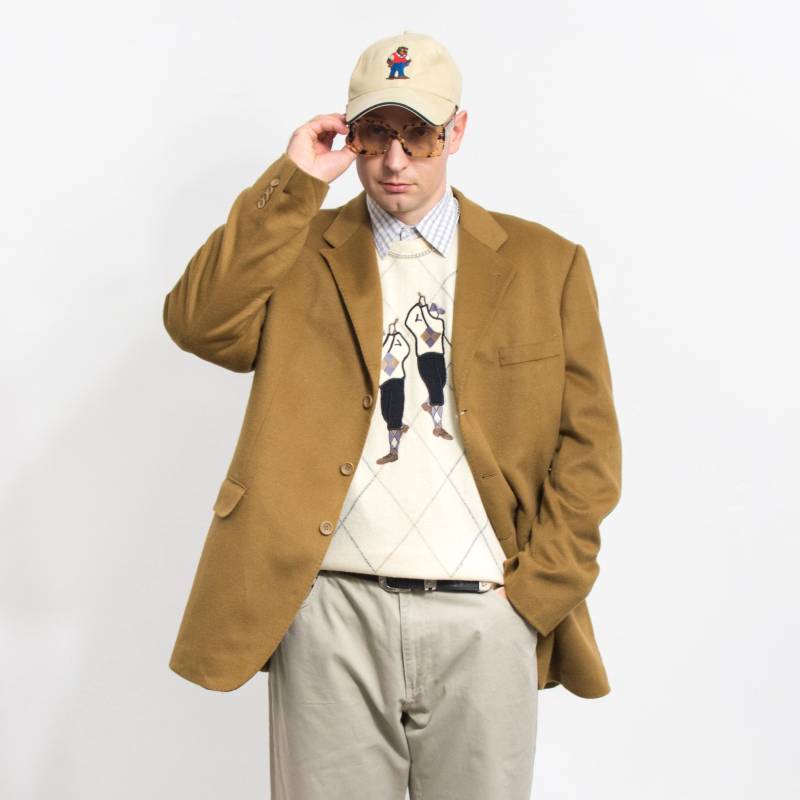 Kaschmir Wolljacke Expe' Vintage Camel Blazer Herren Gr. Xxl von UncleEdVintage