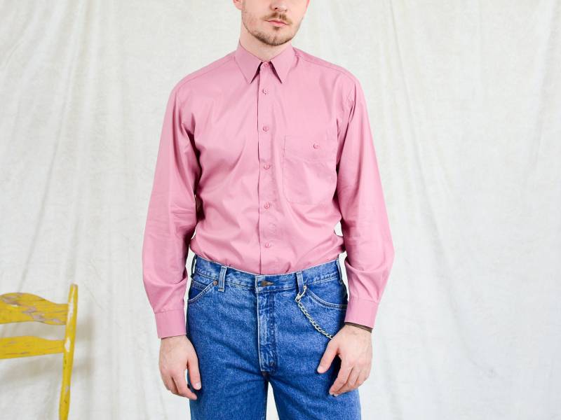 Lachs Shirt Elegante Wolczanka Vintage 90Er Jahre Rosa Langarm M Medium Lachs Shirt Elegante Wolczanka Vintage 90Er Jahre Rosa Langarm M Medium von UncleEdVintage